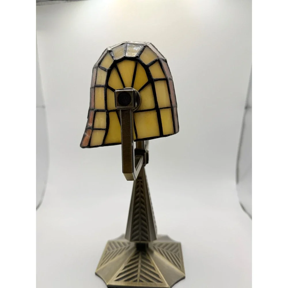 PartyLite Candles Artisian Mission Style Stained Glass Bankers Lamp P7782 - Picture 4 of 16